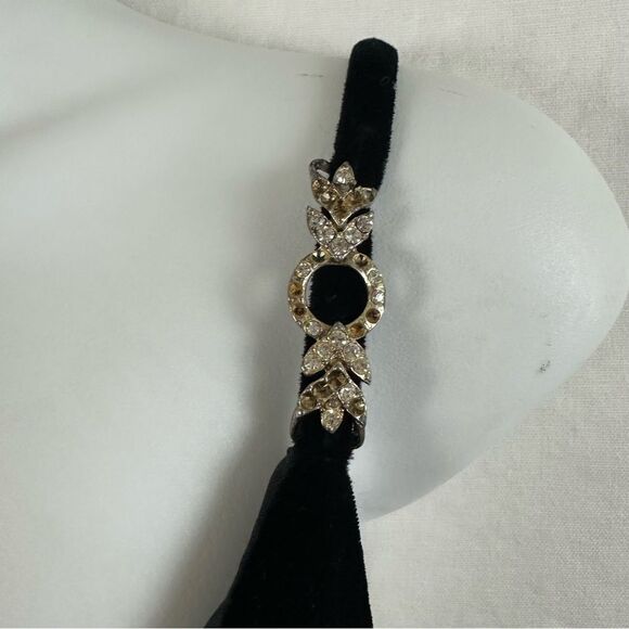 Vintage Scott McClintock Black Velvet Maxi Holiday Bodycon Prom Formal Dress - Picture 4 of 12